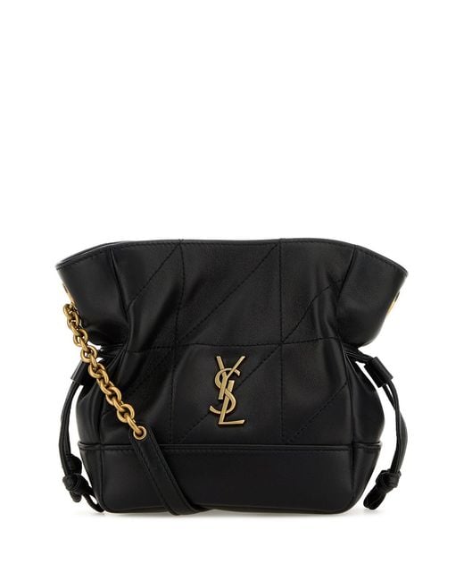 Borsa a secchiello Jamie mini in pelle nera di Saint Laurent in Black