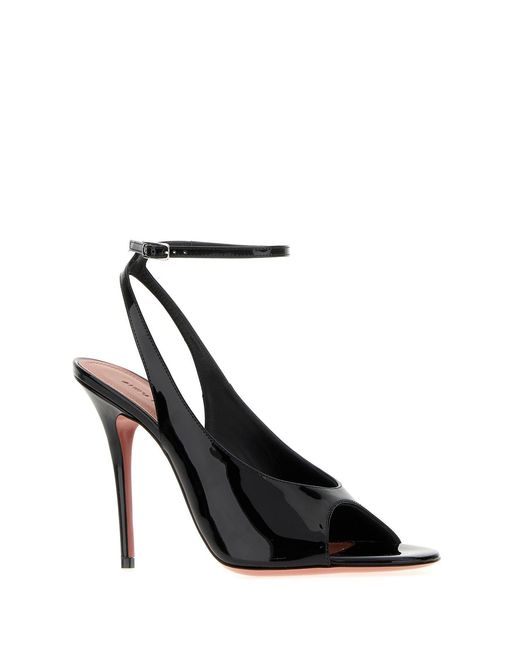 AMINA MUADDI Black Leather Anok Sandals