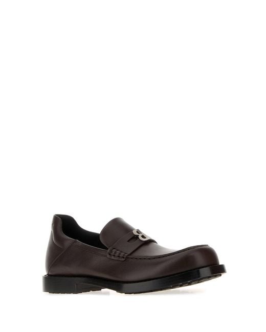 Balenciaga Black Dark Leather Comfy Loafers