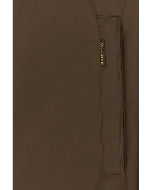 Moorer Brown Chocolate Stretch Polyester Albori Jacket for men