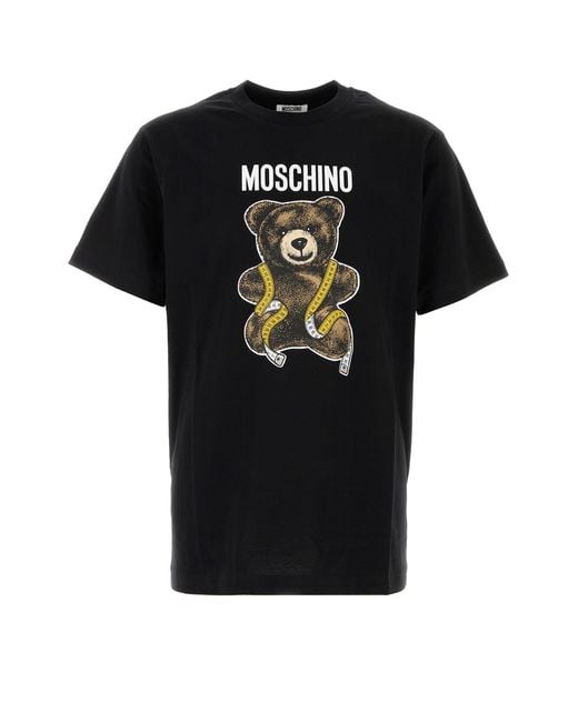 Moschino Black Cotton T-shirt for men