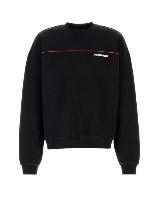 DSquared² Black Dsquared Cotton Sweatshirt for men