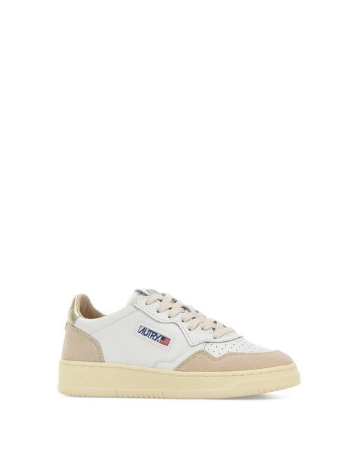 Autry White 'Medalist Low' Sneaker