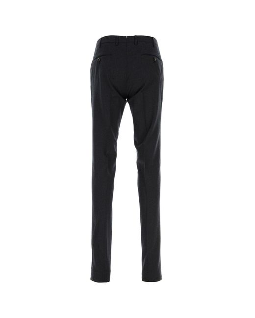 PT Torino Black Slate Stretch Virgin Wool Pant for men