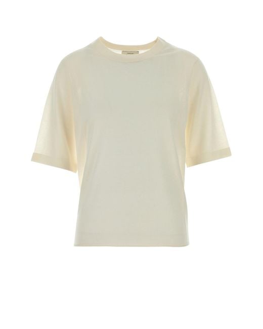 Loulou de Saison White Cream Cashmere Nala T-shirt