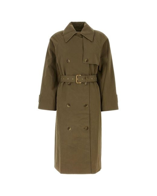 MICHAEL Michael Kors Army Green Cotton Blend Trench Coat