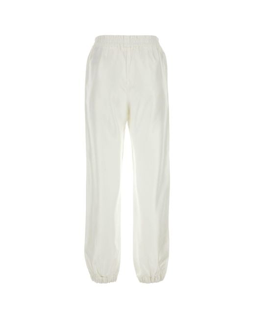 Moncler White Pantalone