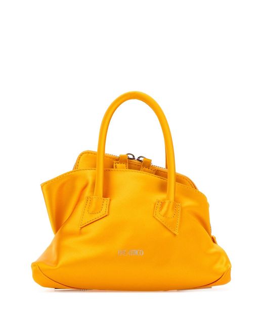The Attico Yellow Satin Mini La Passeggiata Handbag