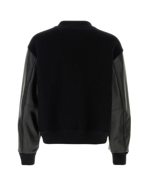 Jil Sander Black Wool Bomber Jacket for men