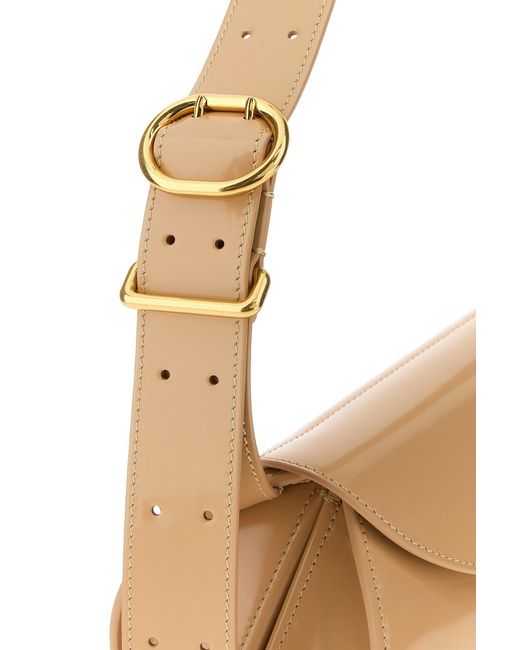 Jil Sander Natural Skin Pink Leather Small Cannolo Shoulder Bag