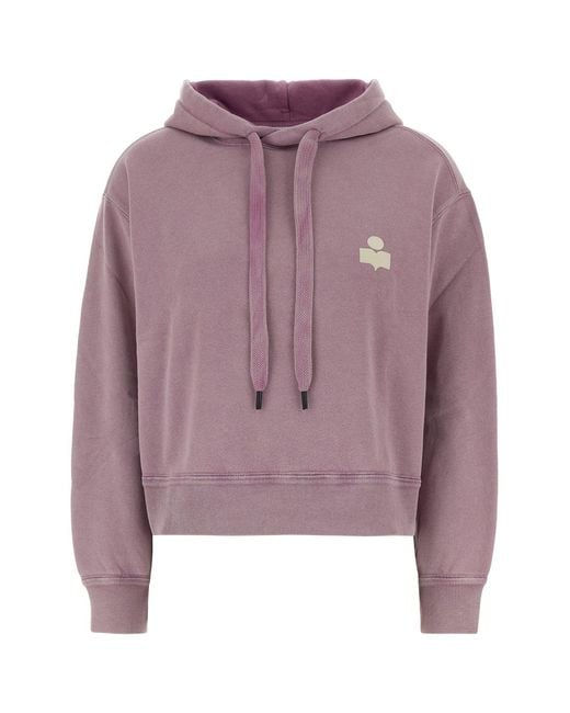 Isabel Marant Purple Lilac Cotton Blend Salmy Sweatshirt