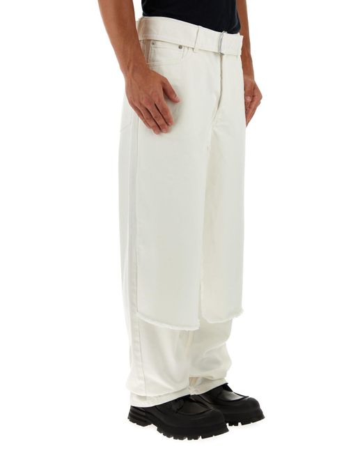 Dries Van Noten White Pantalone for men