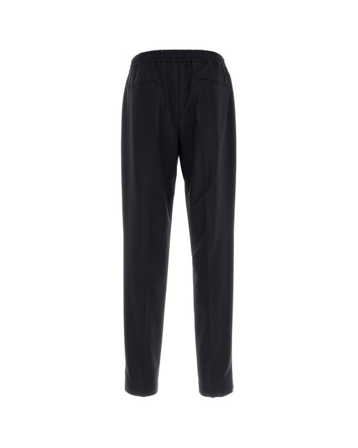 Valentino Garavani Dark Blue Wool Blend Pant for men