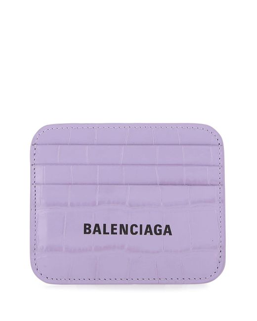 Balenciaga Lilac Leather Card Holder in Purple Lyst UK