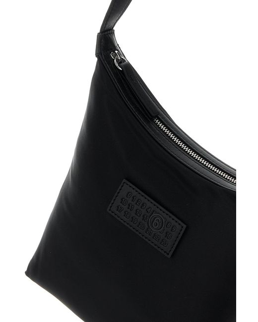MM6 by Maison Margiela Black Fabric Numeric Vertical Crossbody Bag