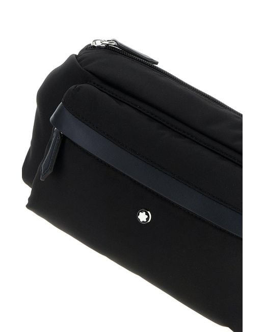 Montblanc Black Canvas Belt Bag for men