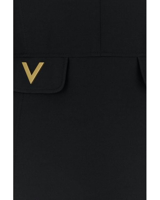 Valentino Garavani Black Crepe Couture Dress