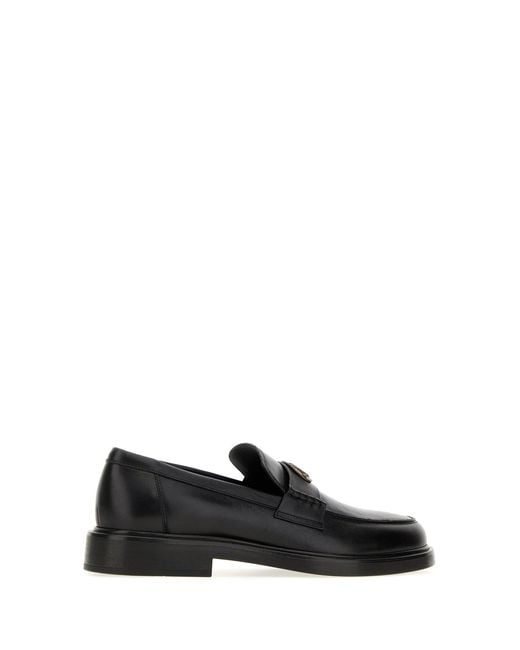 Burberry Black Leather Pembroke Loafers for men
