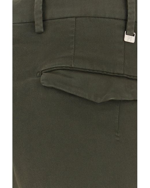 PT Torino Olive Green Stretch Cotton Pant for men