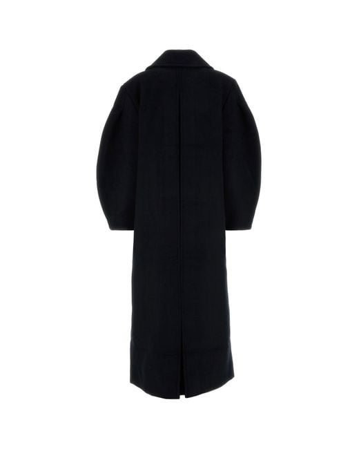 Boucle Wool Wrap Coat Boucle Coat Ganni Long Coat GANNI Wool Blend