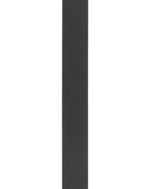Givenchy White Black Leather Plaque Belt for men