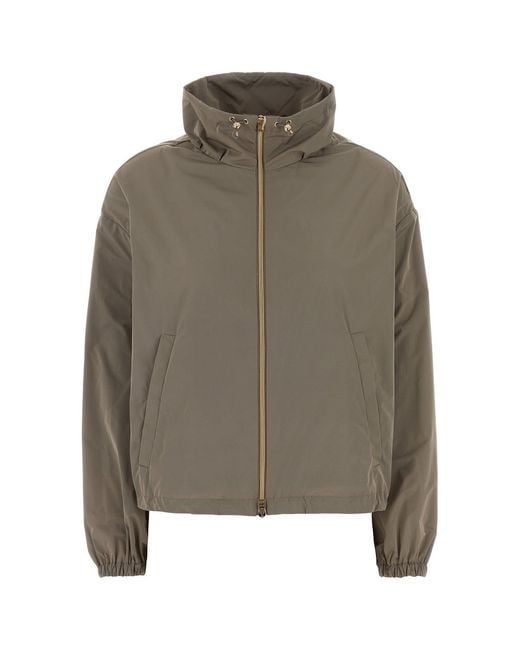 Herno Green Dove Grey Polyester Windbreaker