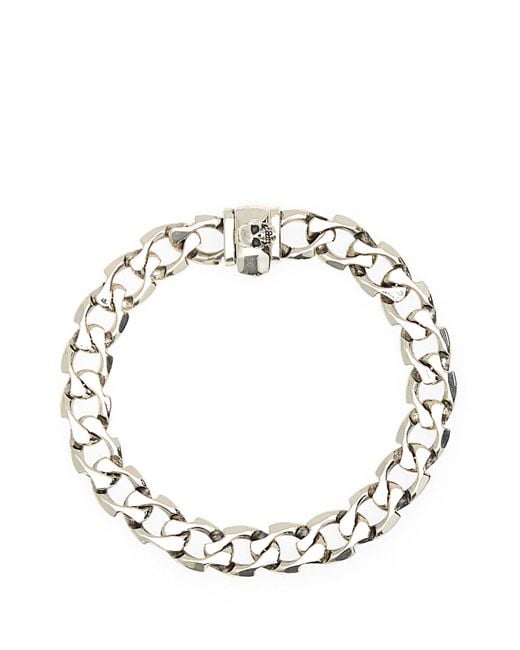 Bracciale Edge Cuban Chain in argento 925 di Emanuele Bicocchi in Metallic