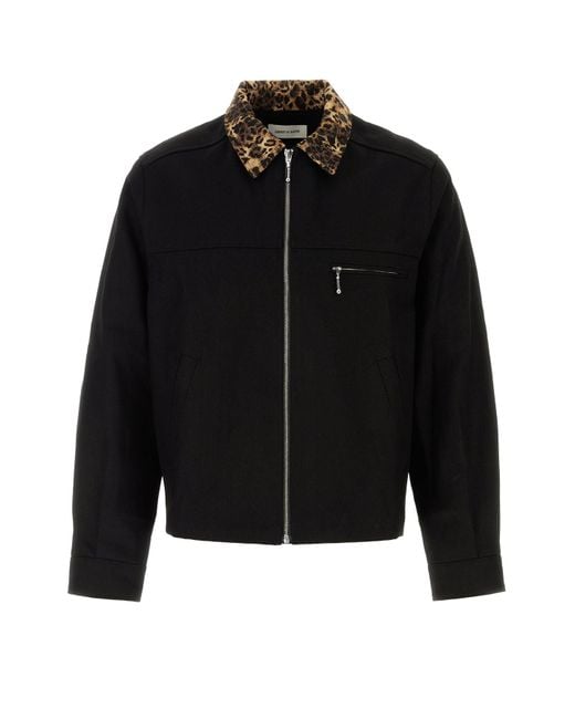 Ernest W. Baker Black Wool Jacket for men