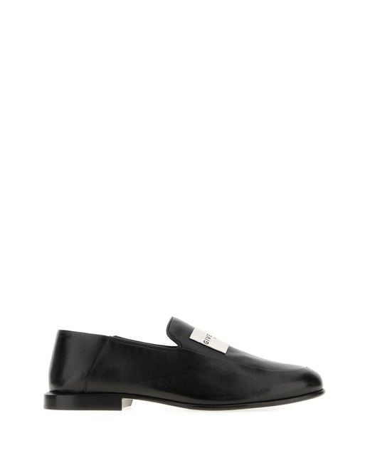 Mocassini Label in pelle nera di Givenchy in Black