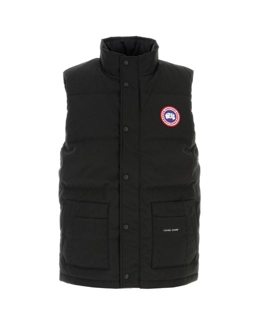 Canada Goose Black Polyester Blend Freestyle Sleeveless Down Jacket for men