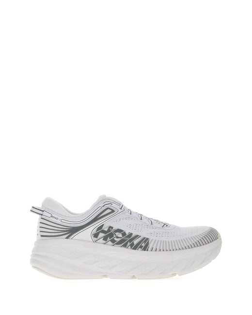 Hoka One One White Two-tone Fabric Bondi 7 Sneakers for men