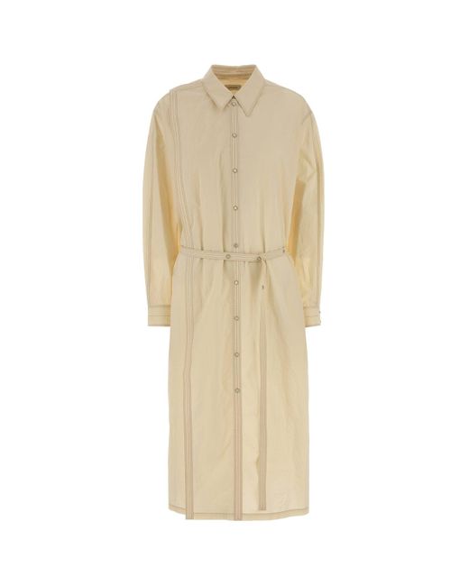 Abito chemisier in cotone crema di Lemaire in Natural