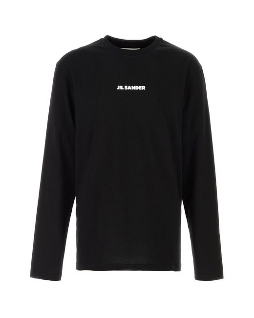 Jil Sander Black Cotton T-Shirt for men