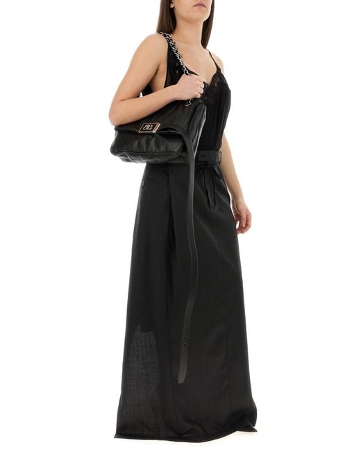 Balenciaga Black 'Patched Slip' Dress