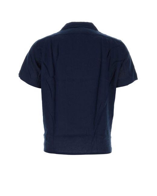 Polo Ralph Lauren Blue Linen Shirt for men