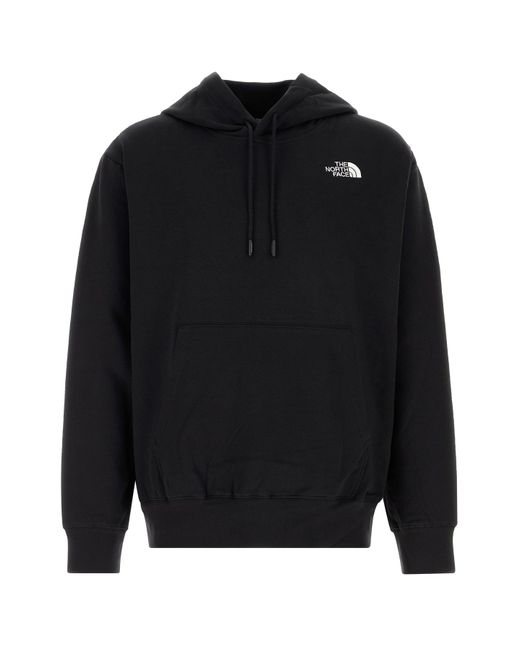 Felpa in misto cotone nero di The North Face in Black da Uomo