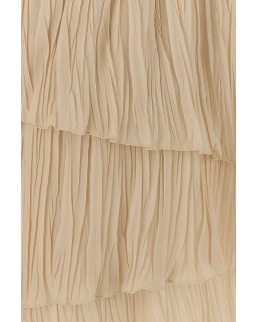 Blumarine Natural Skin Pink Georgette Mini Dress