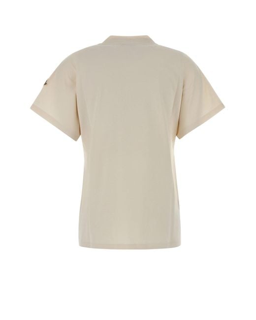 Moncler White Sand Cotton T-shirt
