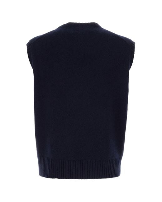 Polo Ralph Lauren Navy Blue Wool Blend Vest for men