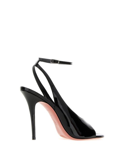 AMINA MUADDI Black Leather Anok Sandals