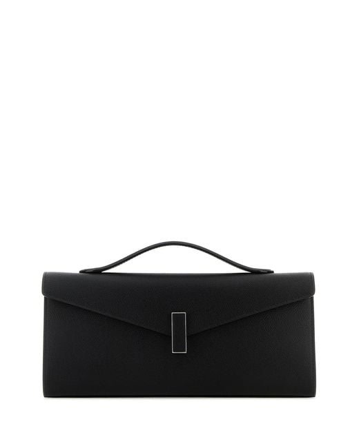 Valextra Black Leather Iside Handbag