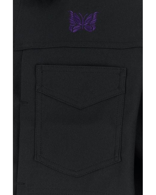 Needles Black Jersey Jacket for men
