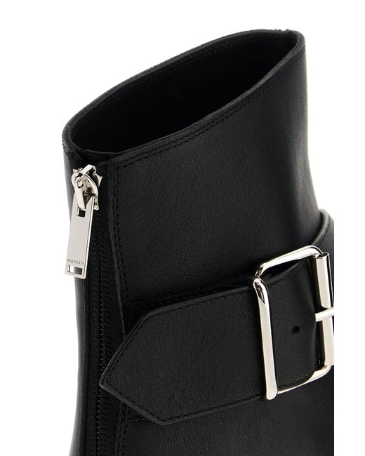 McQueen Black Boots for men