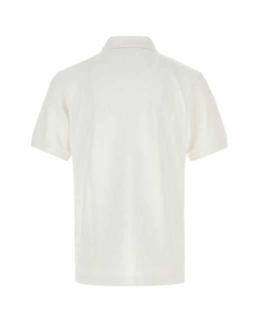 KENZO White Solid Shirt Collar Polo for men