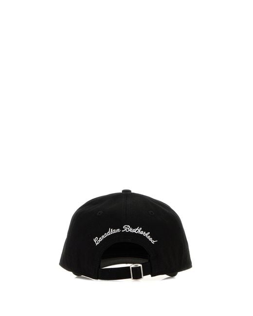 DSquared² Black Cotton Baseball Cap for men