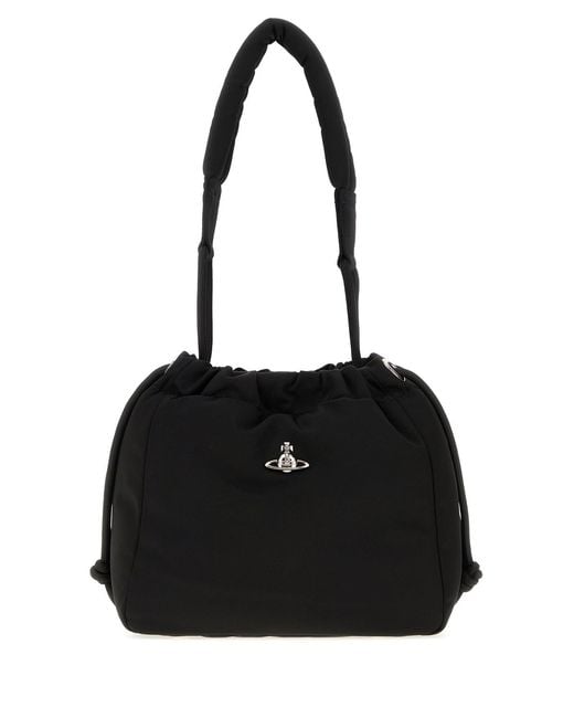 Vivienne Westwood Black Fabric Hilary Bucket Bag
