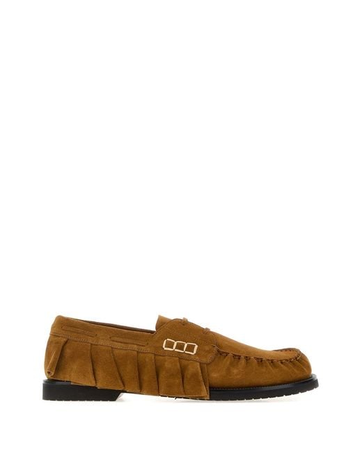 J.W. Anderson Brown Suede Loafers for men