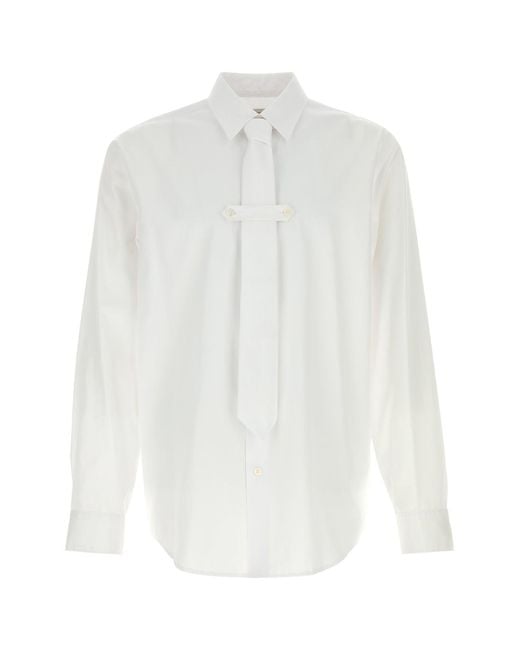 Dries Van Noten White Poplin Shirt for men