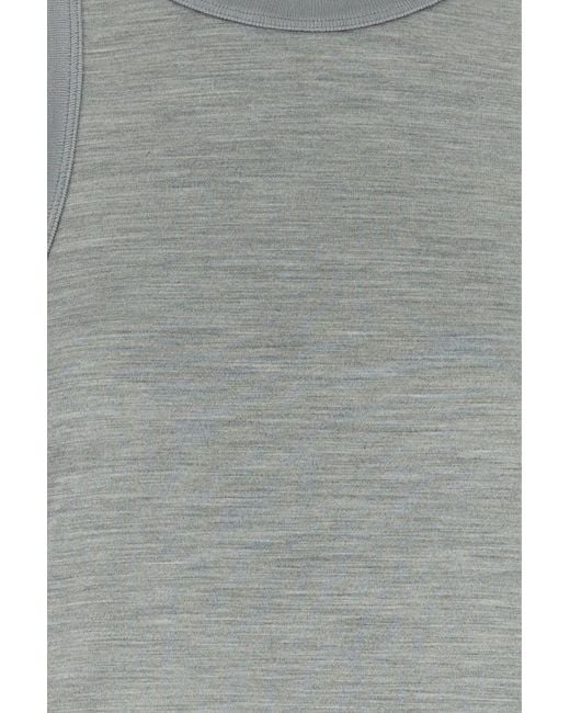 Canotta in seta grigia di Carven in Gray