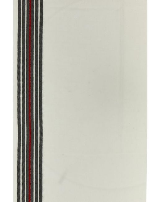 McQueen Gray Ivory Wool Blend Foulard